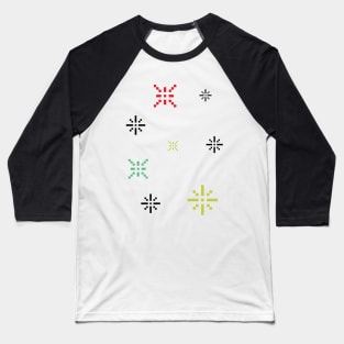 8 bit stars / shine / pop pattern Baseball T-Shirt